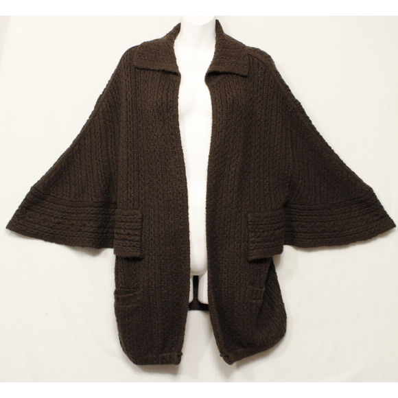 Cabi Cape Chunky Sweater Brown Oversize Open Front Cardigan Women X S / S Brown - Picture 1 of 8